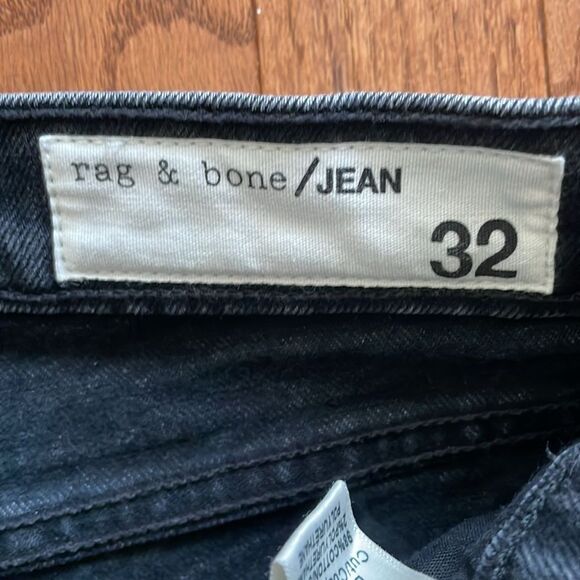 rag & bone Iver Jeans in Black Bain Women’s Sz 32 - Picture 13 of 16